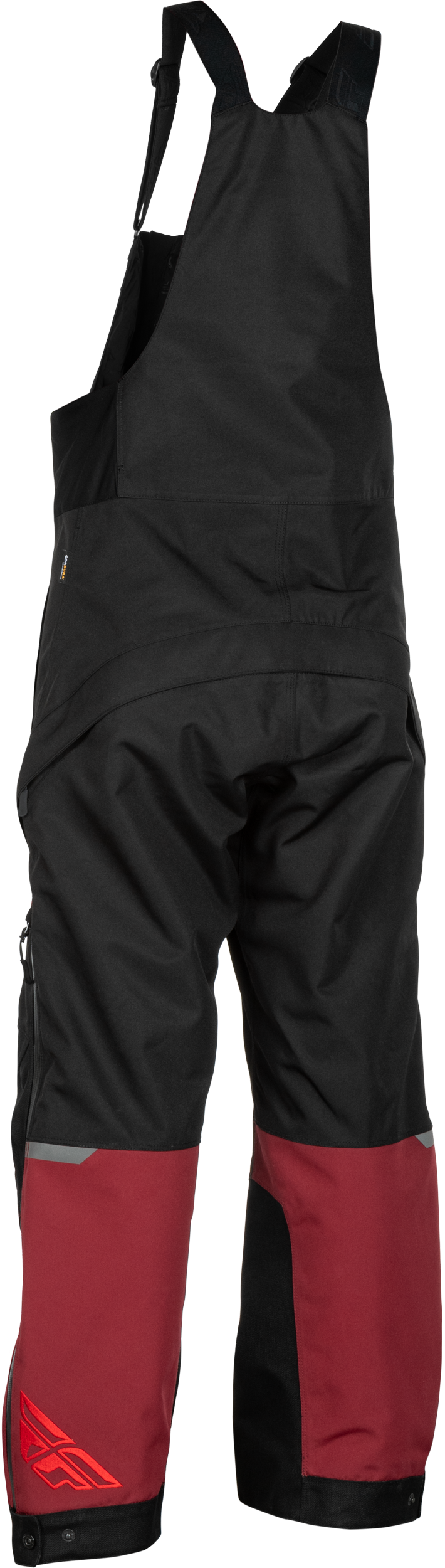 Fly Racing Women's Carbon Bibs Merlot/Red 2X – Weatherproof Snow Gear with Reinforced Durability