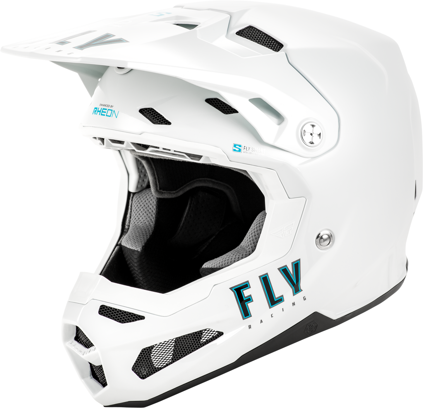 FLY RACING YOUTH FORMULA S CARBON SOLID HELMET WHITE YL'YL