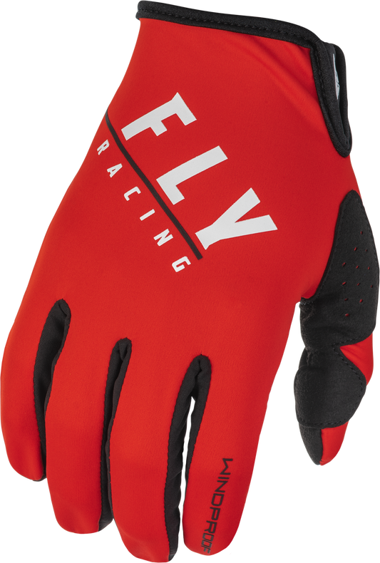 YOUTH WINDPROOF GLOVES BLACK/RED SZ 06