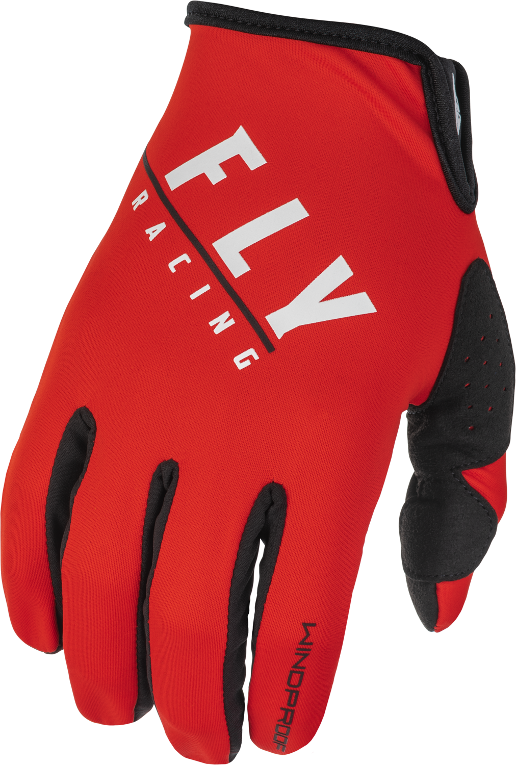 Fly Racing Windproof Gloves Black/Red Size 11 – Lightweight, Breathable, High-Performance Riding Gear