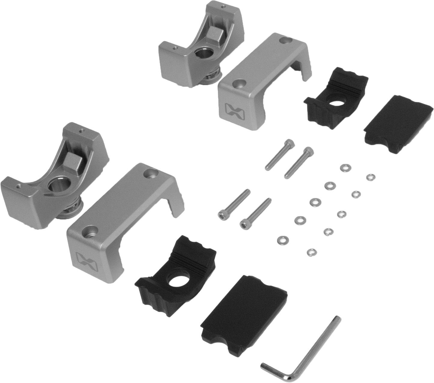 ECOXGEAR Tower Speaker Mount Adapter - 1.0" to 1.5" Square Tube Silver (Part ACC-ETMNTSQ09)