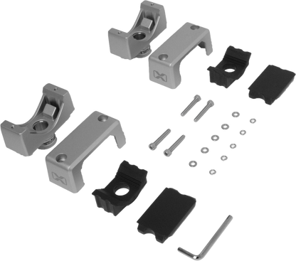 ECOXGEAR Tower Speaker Mount Adapter - 1.0" to 1.5" Square Tube Silver (Part ACC-ETMNTSQ09)