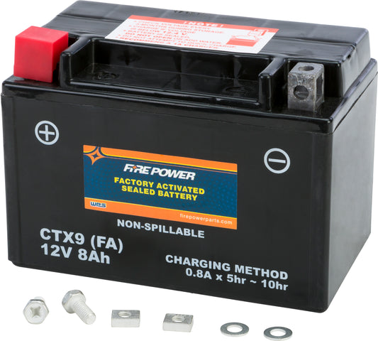 Fire Power CTX9-BS(FA) Sealed Factory Activated Motorcycle Battery