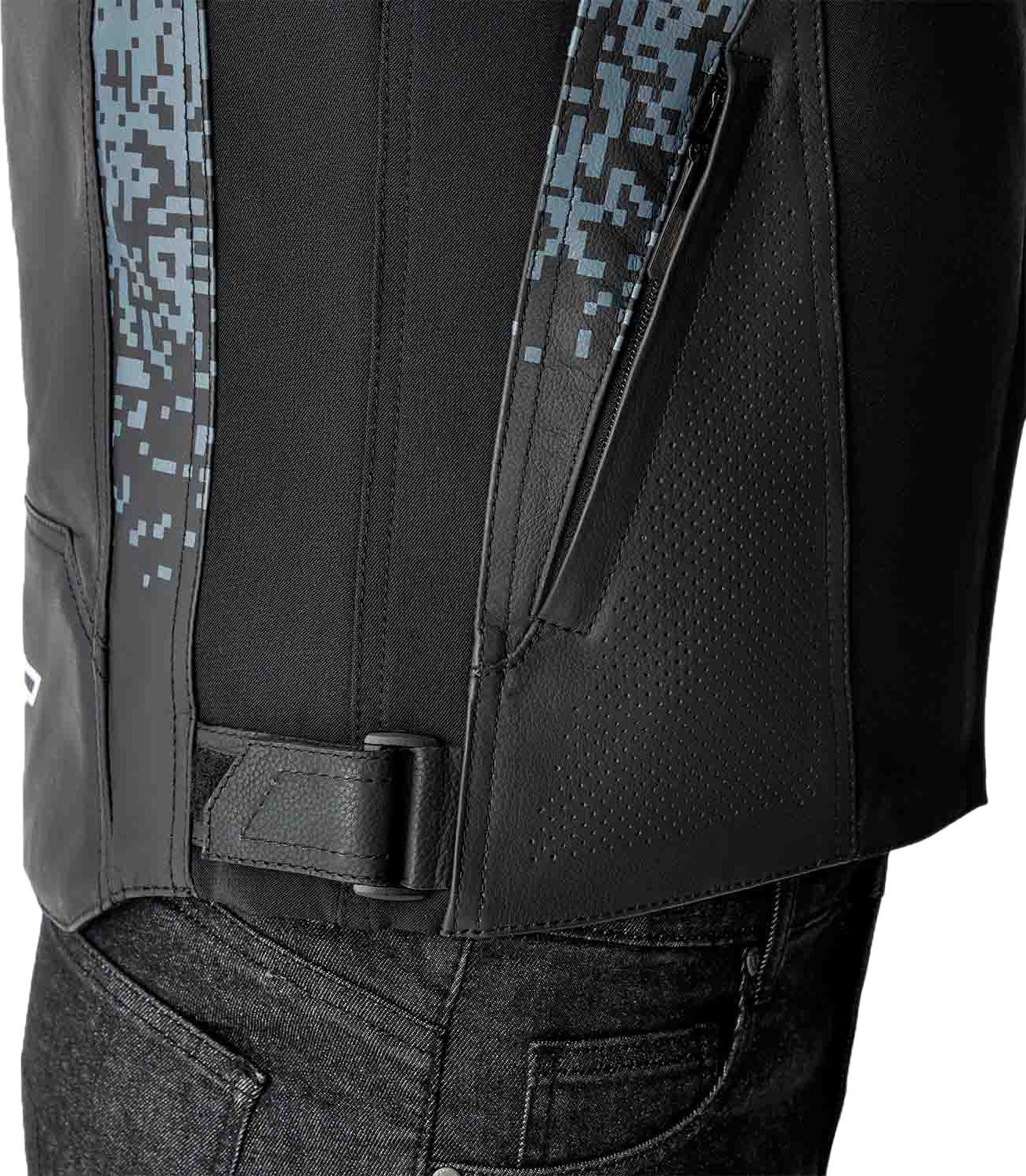 RST Ps Supersport K D3O Leather Motorcycle Jacket – Grey/Black, Size Small