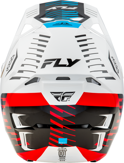 FLY RACING YOUTH FORMULA CP SLICE HELMET WHITE/RED/CYAN YL'YL