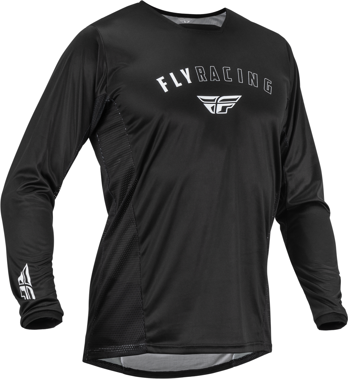 Fly Racing Patrol Jersey Black/White Large - Comfortable and Durable Off-Road Riding Gear