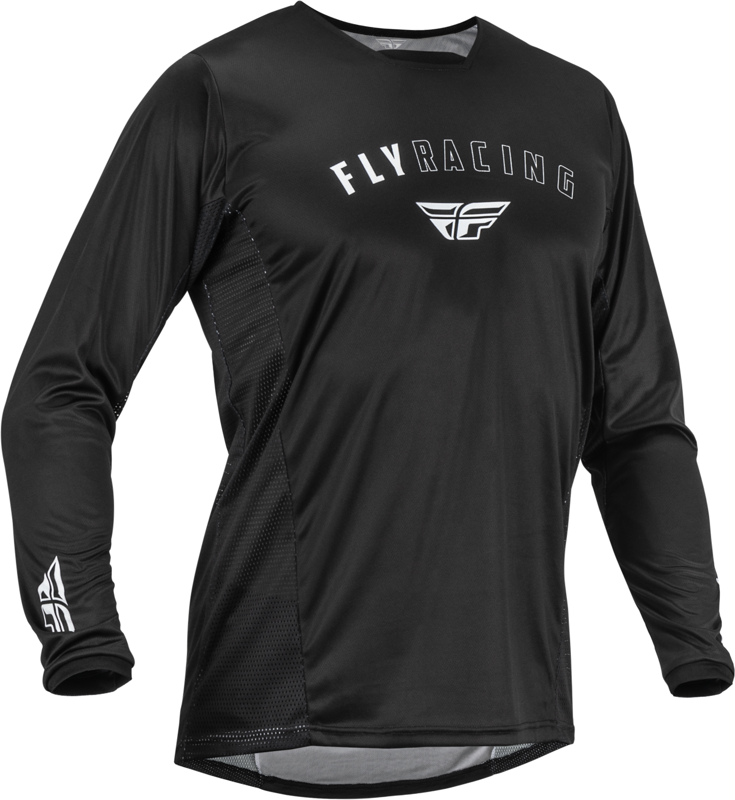 Fly Racing Patrol Jersey Black/White Large - Comfortable and Durable Off-Road Riding Gear