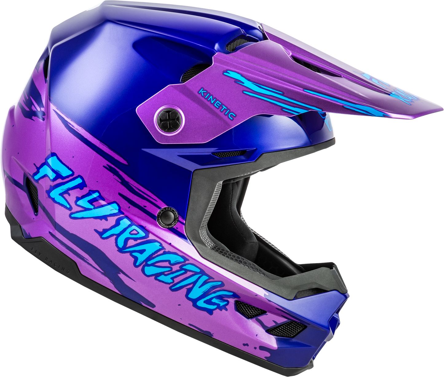 FLY RACING YOUTH KINETIC SURGE HELMET PINK/PURPLE/TEAL YS'YS