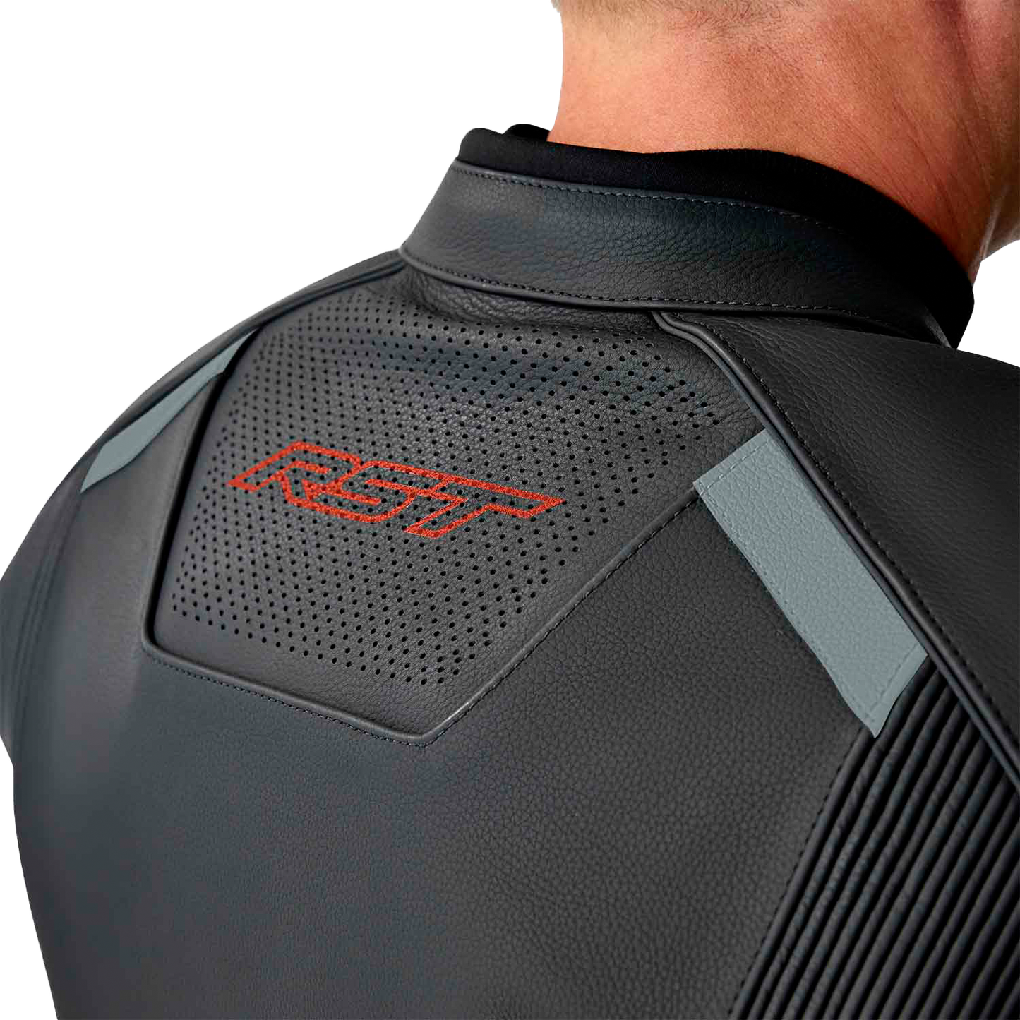 RST S1 D3o Leather Jacket Black, Gray & Red XL – Stylish Motorcycle Gear