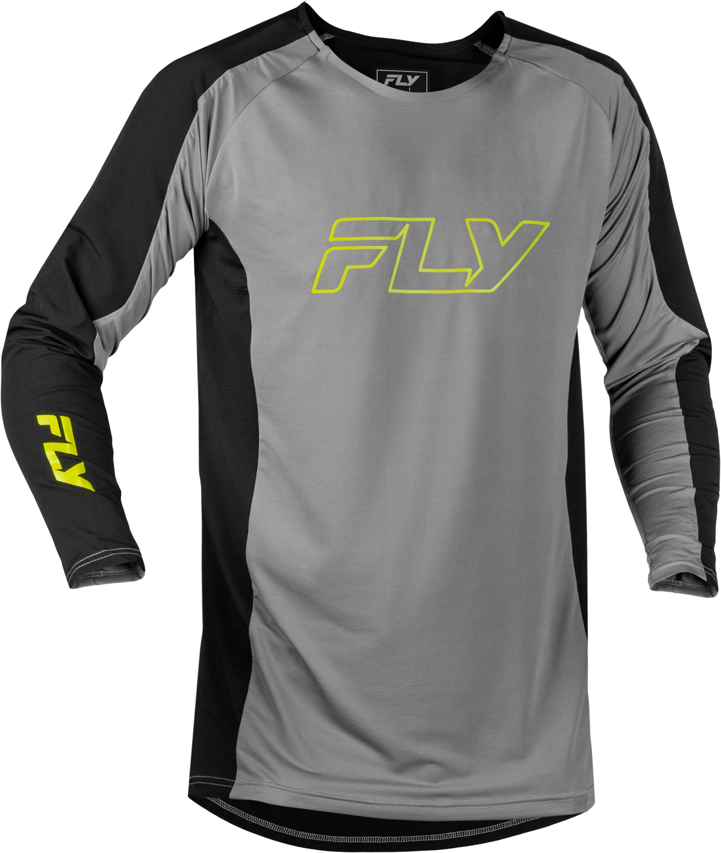 Fly Racing Patrol Elite Jersey Grey/Black/Hi Vis Medium - Lightweight Breathable Motorcycle Jersey