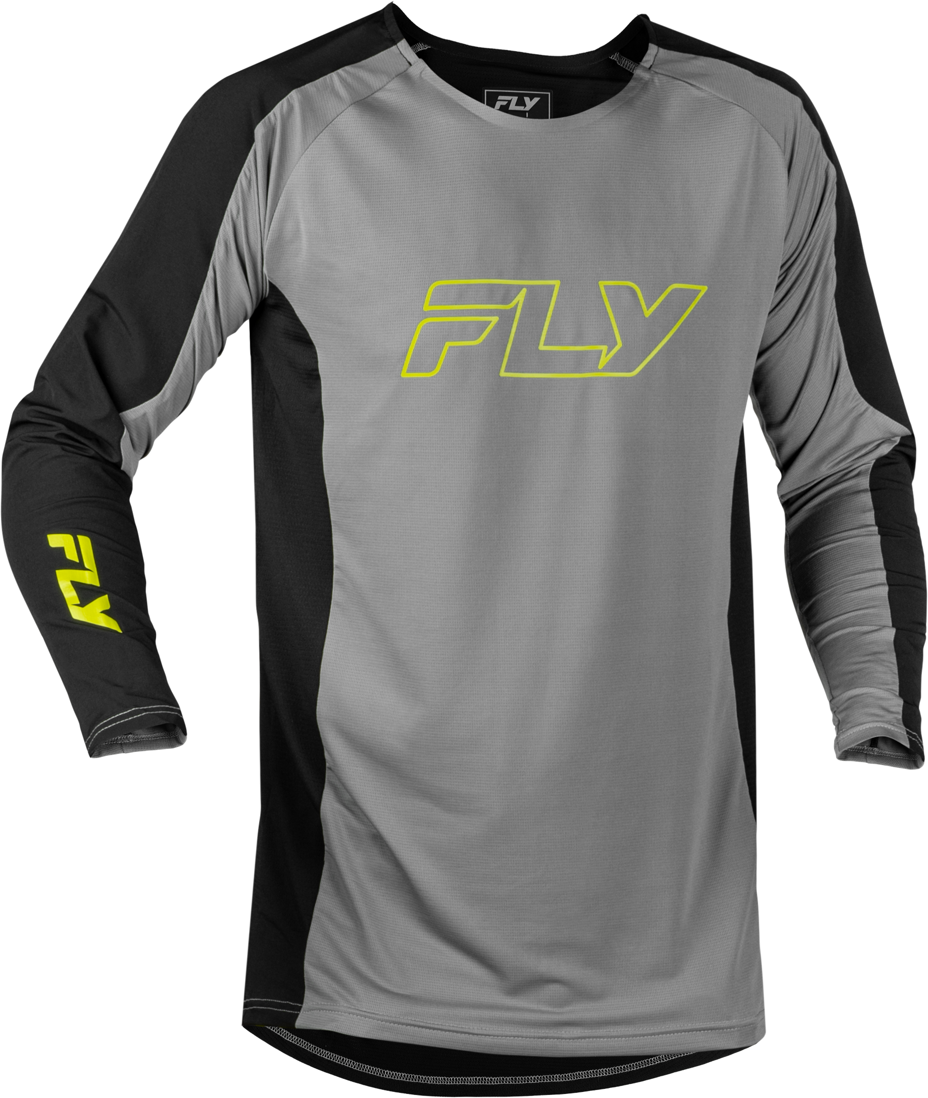 Fly Racing Patrol Elite Jersey Grey/Black/Hi Vis 2X - Lightweight Breathable Motorcycle Riding Jersey