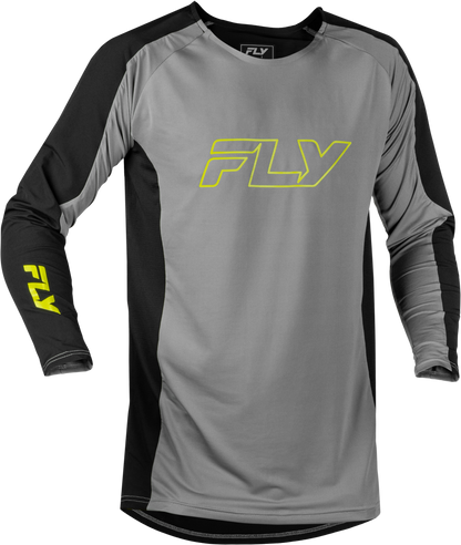 Fly Racing Patrol Elite Jersey Grey/Black/Hi Vis 2X - Lightweight Breathable Motorcycle Riding Jersey