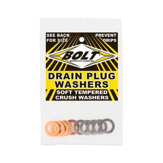 BOLT Crush Washers 12x20mm Assortment - Copper & Aluminum (10 Pack)