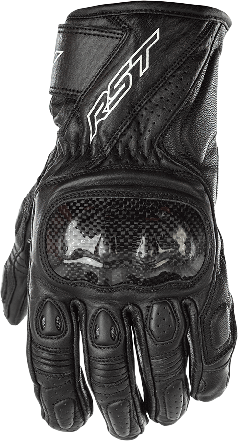RST Stunt III CE Black Gloves XS - Durable Motorcycle Gear for Riders