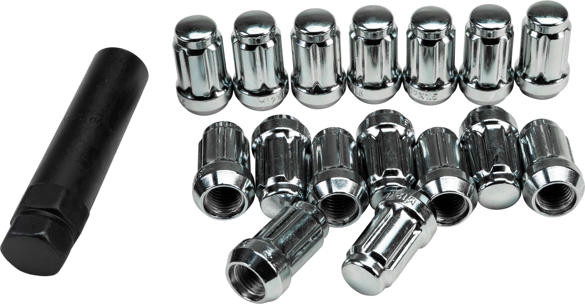 AWC RLUG-CS20C 12mm x 1.50 Lock Style Lug Nuts with Key - Pack of 16 for Honda and Polaris Vehicles