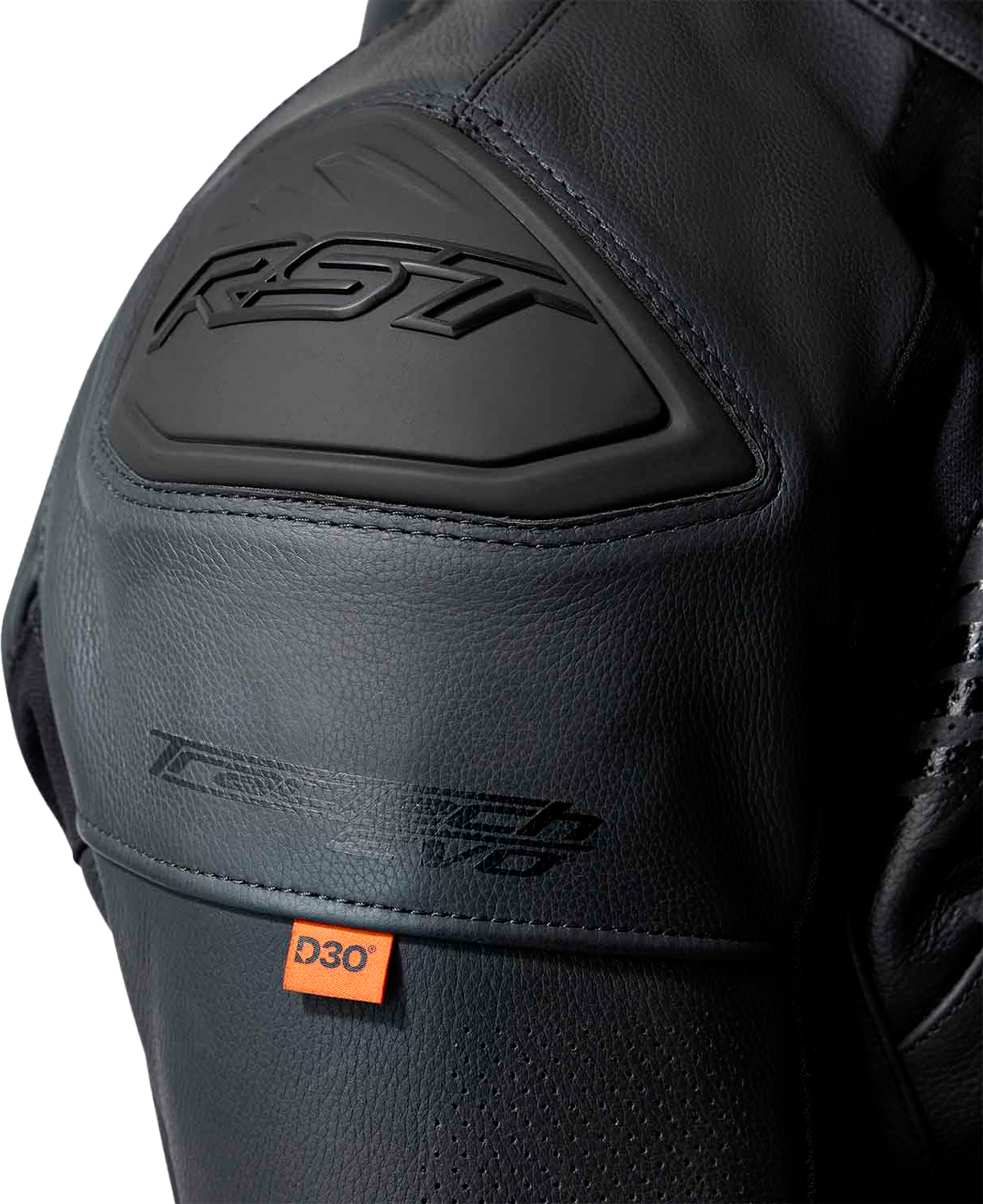RST TracTech Evo D3O Leather Motorcycle Jacket Black - Part 103635BLK-56