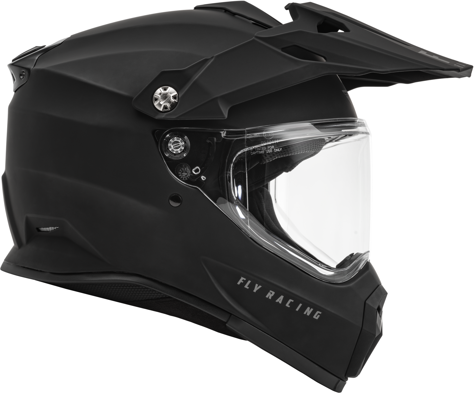 Fly Racing Trekker Solid Matte Black Motorcycle Helmet (Part F73-7036M)