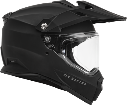 Fly Racing Trekker Solid Matte Black Motorcycle Helmet (Part F73-7036M)