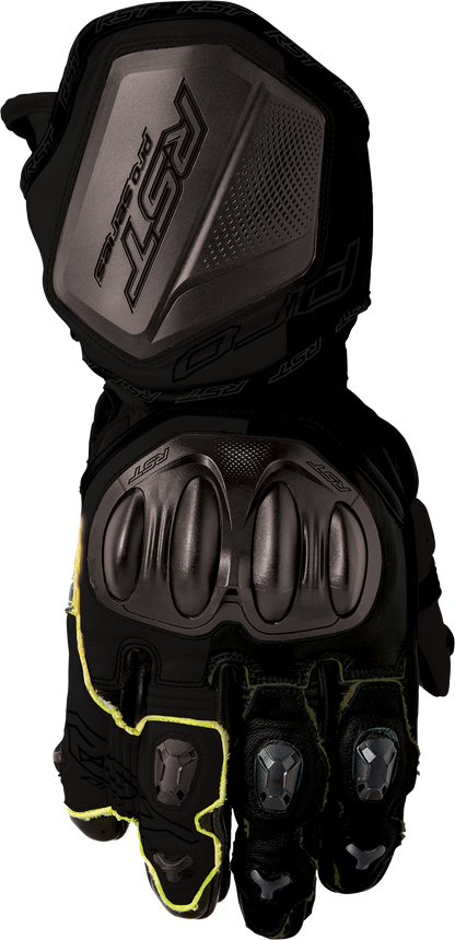 RST Pro Series GP D3O Gloves Black Leather - Level 1 KP CE Certified Motorcycle Gloves