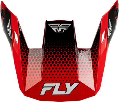Fly Racing Rayce Sonar Helmet Visor Red, Black & White - Size XS-LG