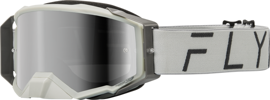 Fly Racing Zone Pro Goggle with Grey Mirror/Smoke Lens - Durable Polycarbonate Frame, Quick-Change Lens System