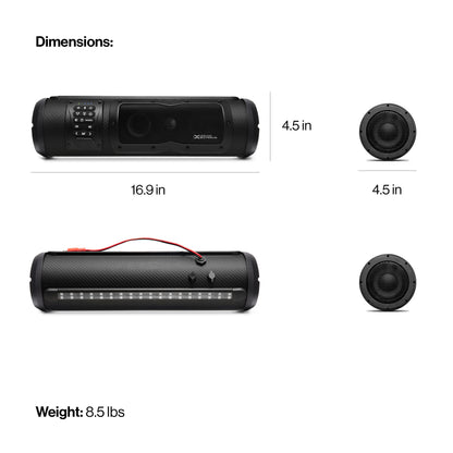 ECOXGEAR Soundbar 18 - inch 300W Peak Power w/Waterproof Marine - Grade Design - Kelly Motorsports