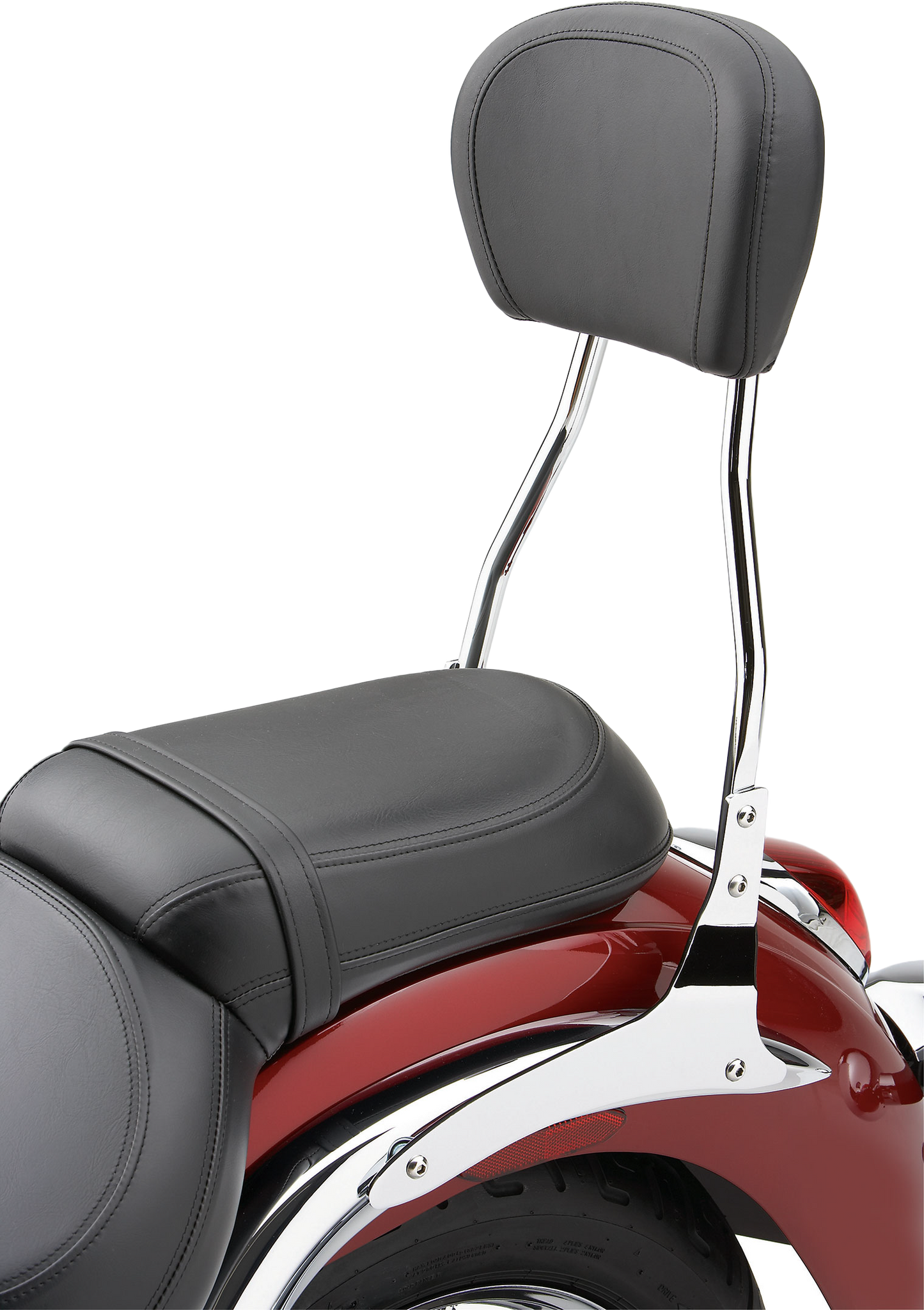 STD ROUND SISSY BAR W/PAD CHROME YAM RAIDER 08-18