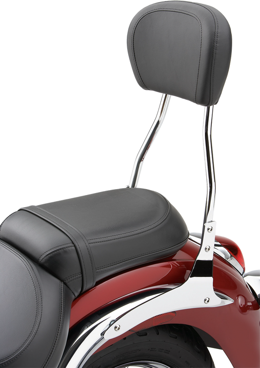 STD ROUND SISSY BAR W/PAD CHROME YAM V STAR 1100 99-09