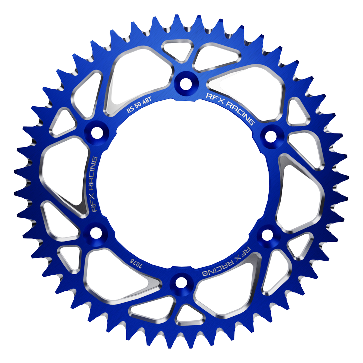RFX Aluminum Rear Sprocket 48T for KTM, Husqvarna, and Gas Gas – Blue Finish