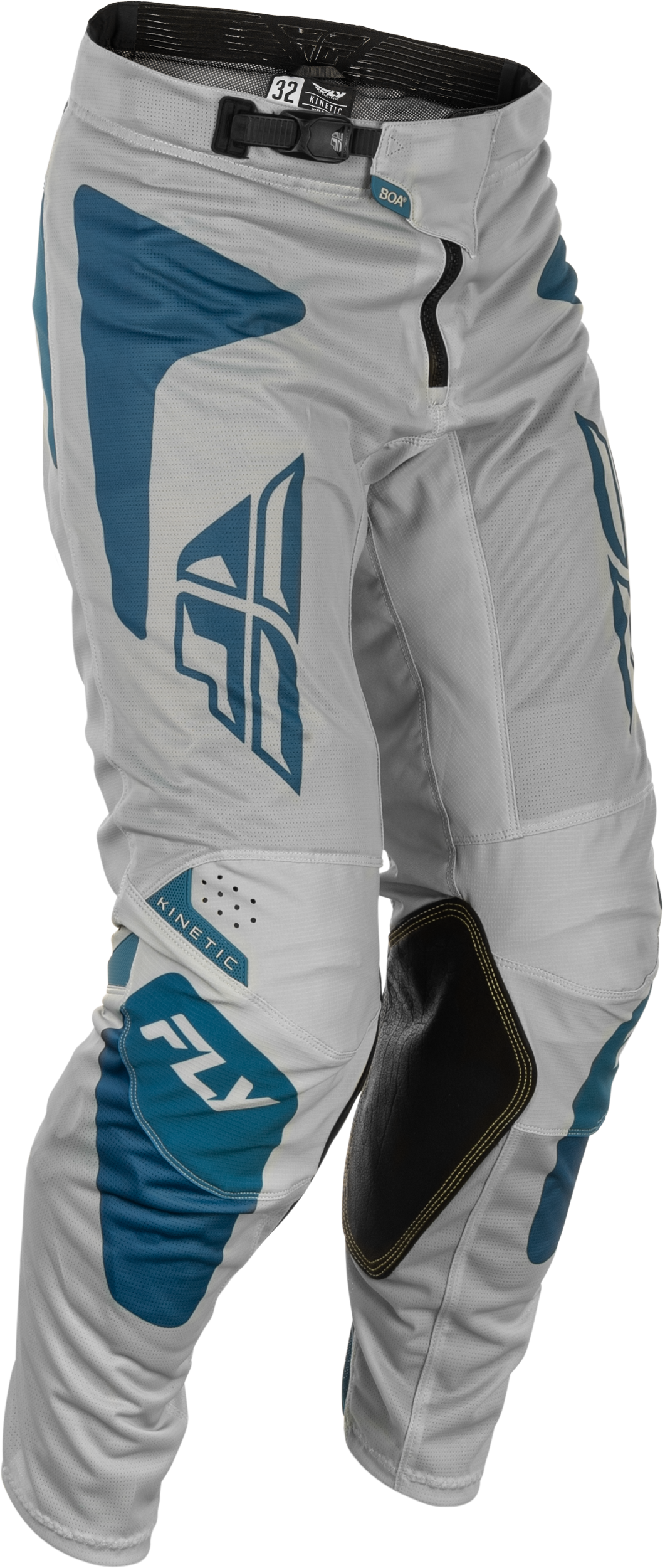 Fly Racing Kinetic Mesh Sym Pants Grey/Blue Size 40 with BOA® Fit System