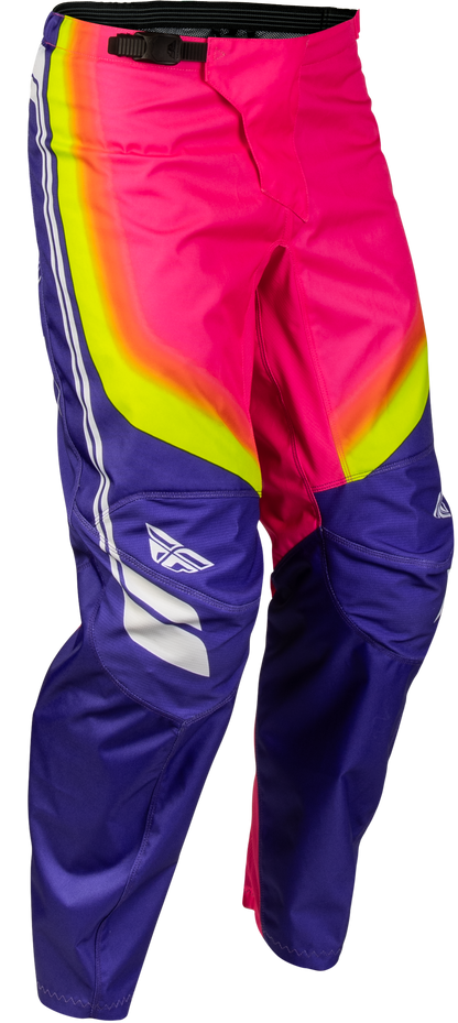 F 16 Raze Pants Purple/Pink/Yellow Sz 30
