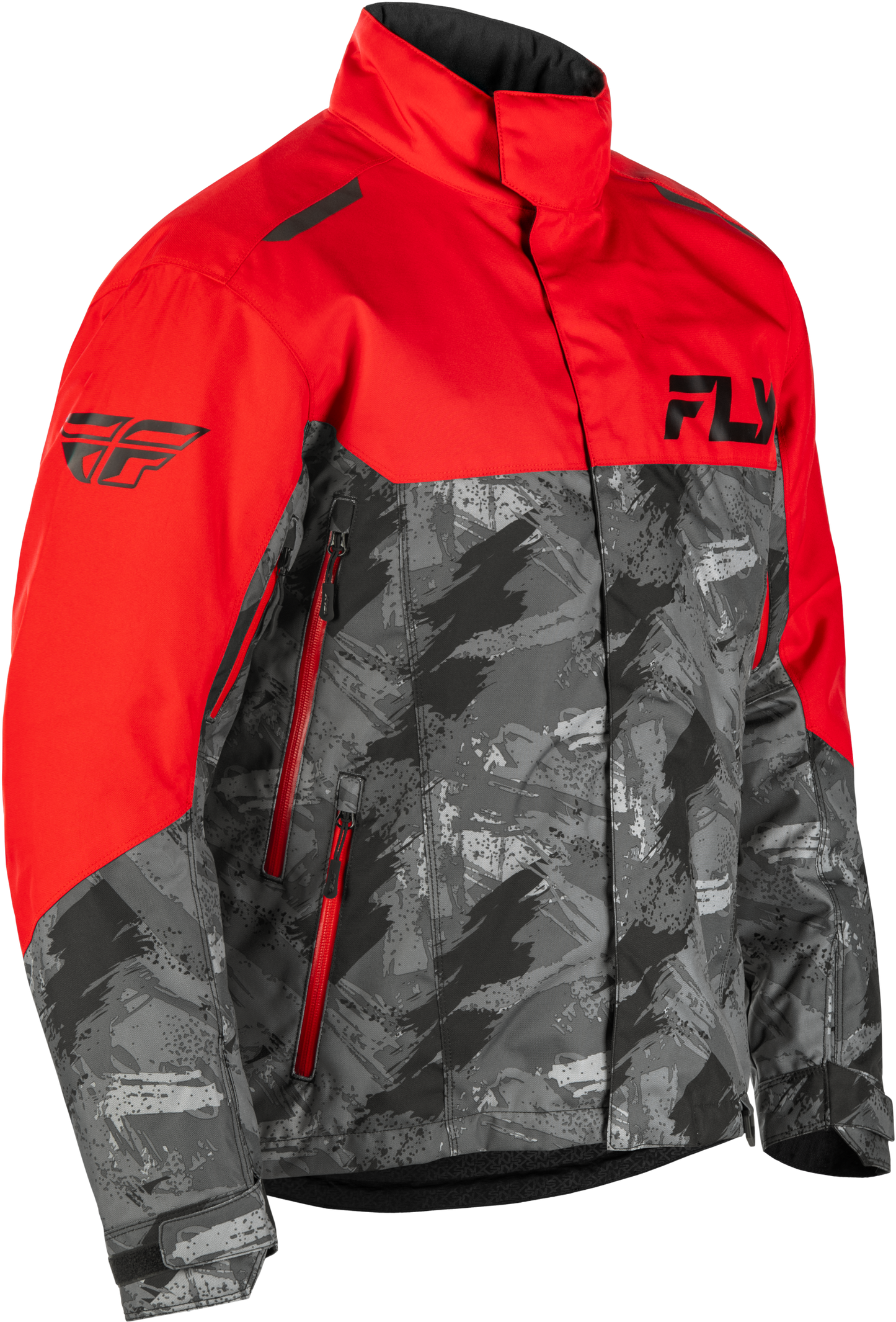 Fly Racing Youth SNX Pro Jacket Red/Black YXS – Weatherproof Snowmobile Outerwear with Insulation and Safety Features