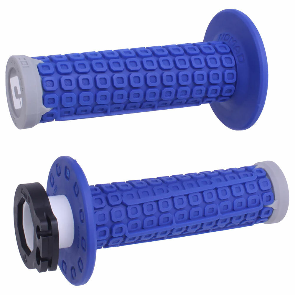 ODI Nomad Lock On Off Road Grip H36NDUG with D3O® Vibration Damping - Blue/Grey
