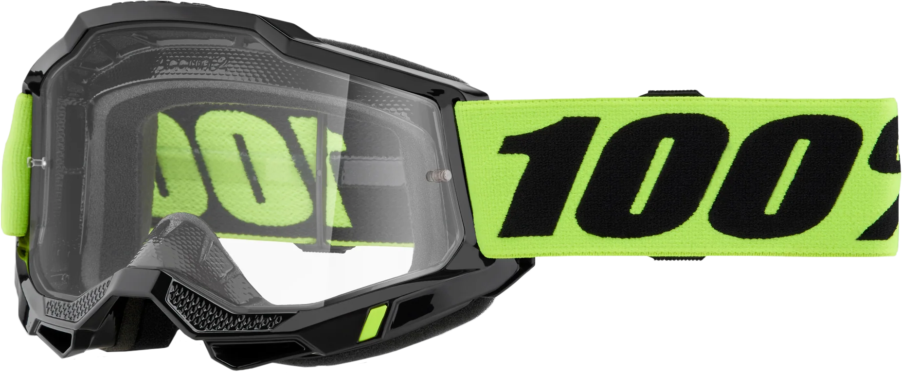 100-Percent Accuri 2 Junior Goggle Neon Yellow Clear Lens - Youth Motorcycle Eye Protection