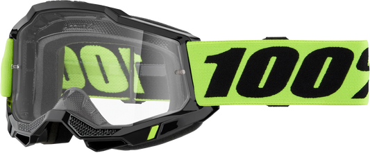 100-Percent Accuri 2 Junior Goggle Neon Yellow Clear Lens - Youth Motorcycle Eye Protection