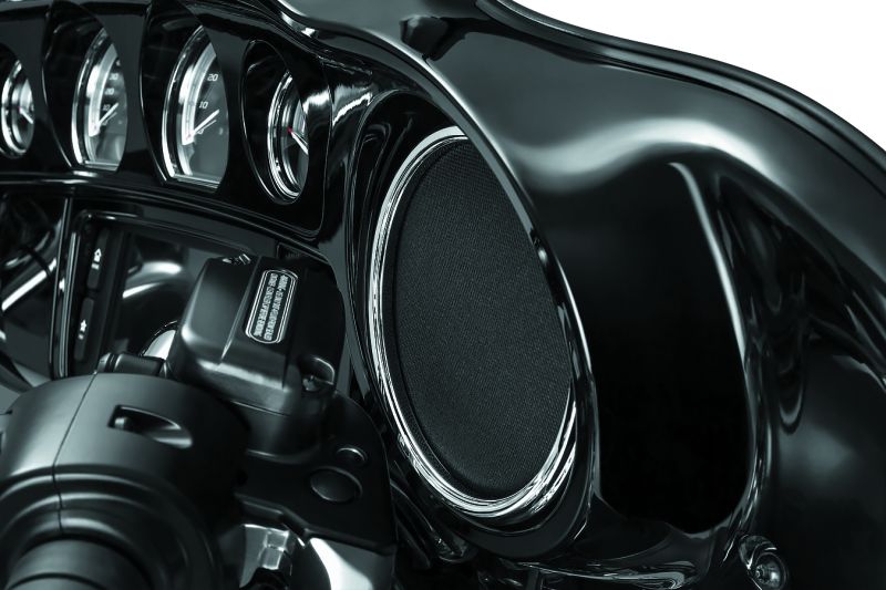 Kuryakyn Corona Speaker Grills Chrome for Harley-Davidson Touring Models