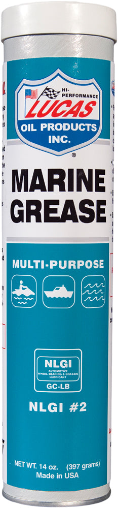 LUCAS Marine Grease 14 oz - Heavy Duty Lithium Complex for Marine Trailers and Chassis