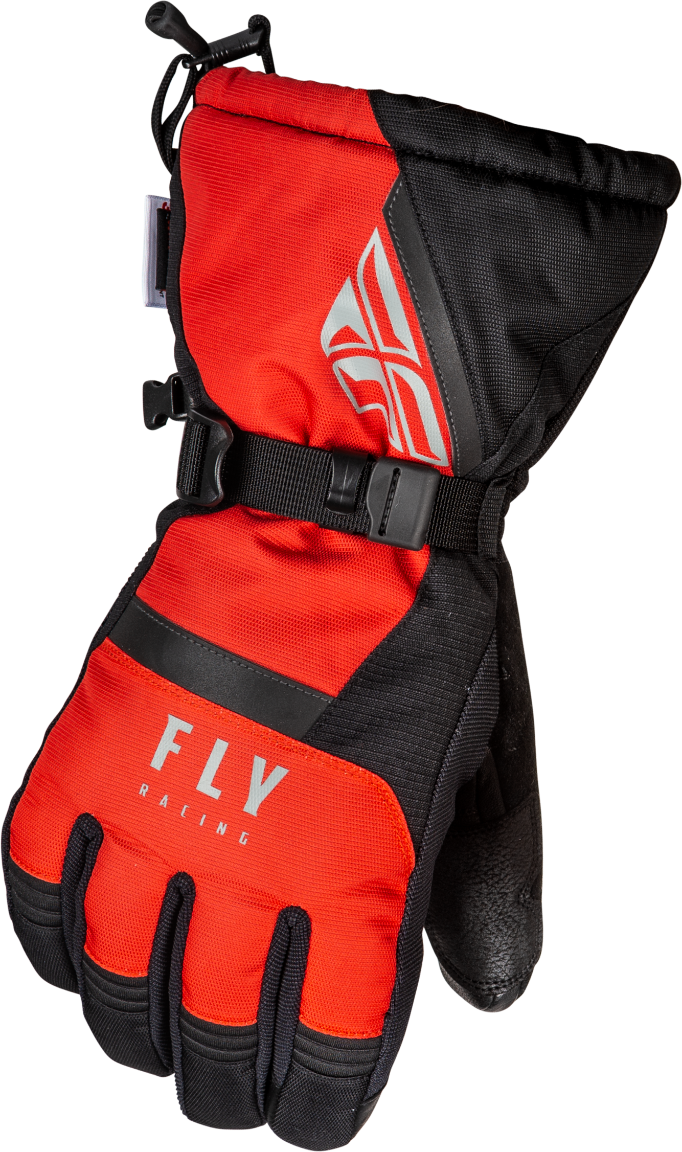 Fly Racing Cascade Gloves Black/Red XS – Waterproof, Insulated Motorcycle Gloves with High Visibility and Touch Screen Compatibility