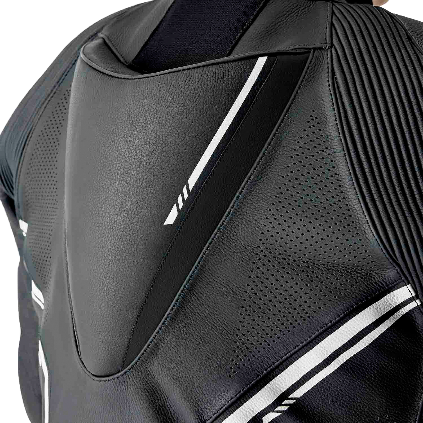 RST S1 D3o Suit Black and White Leather Motorcycle Suit - Part 103604WHI-42