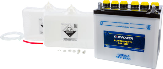 FIRE POWER 12N24-3 12V Motorcycle Battery with Acid Pack for Kawasaki ZN1300 Voyager