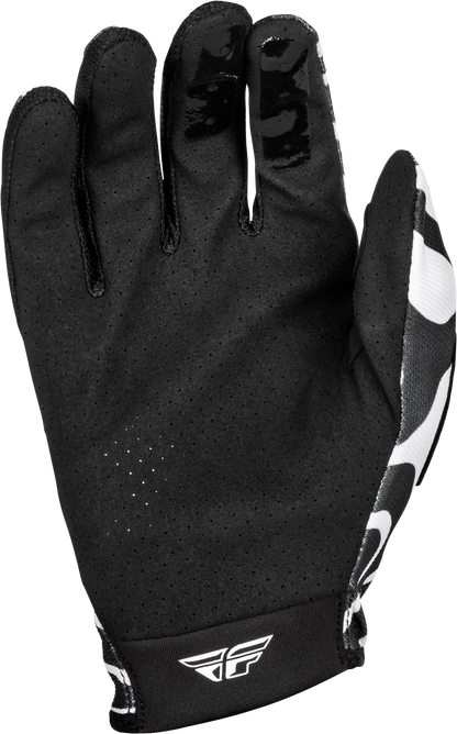 Fly Racing Lite Gloves Abyss White/Black 3X – Lightweight Race Gloves with Touch Screen Compatibility