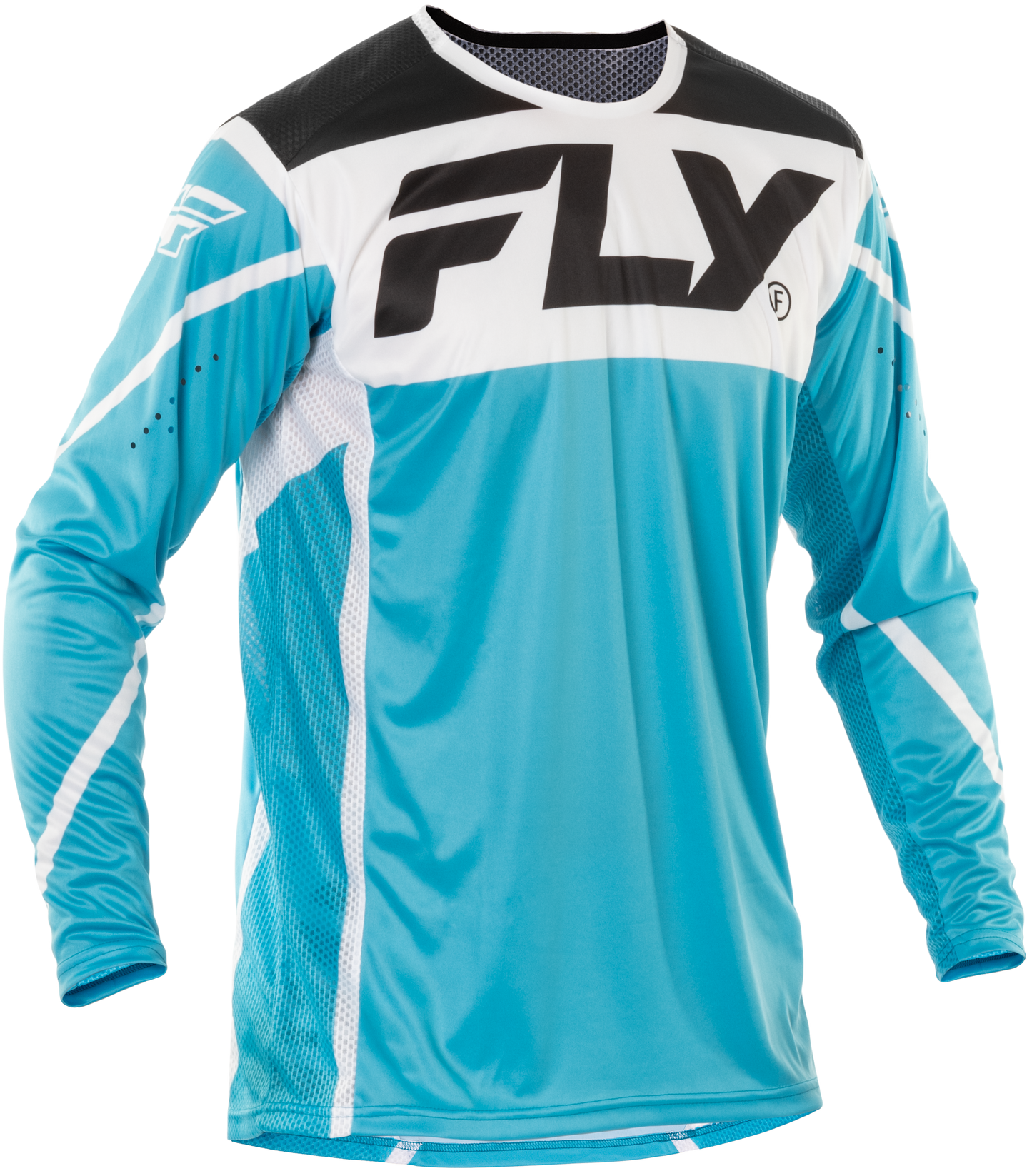 Fly Racing Lite Jersey Blue/White/Black XL - Advanced Ventilation and Athletic Fit