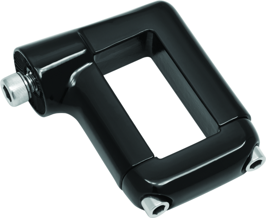 Kuryakyn Side Mount License Plate Clamp for Harley Dyna Models - Black (Part #kur3118)