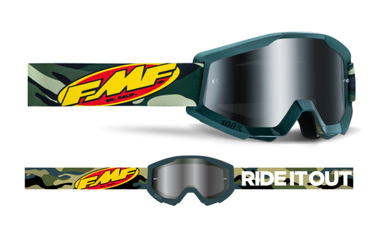 FMF Vision Powercore Goggle Assault Camo Mirror Silver Lens - Part F-50051-00001