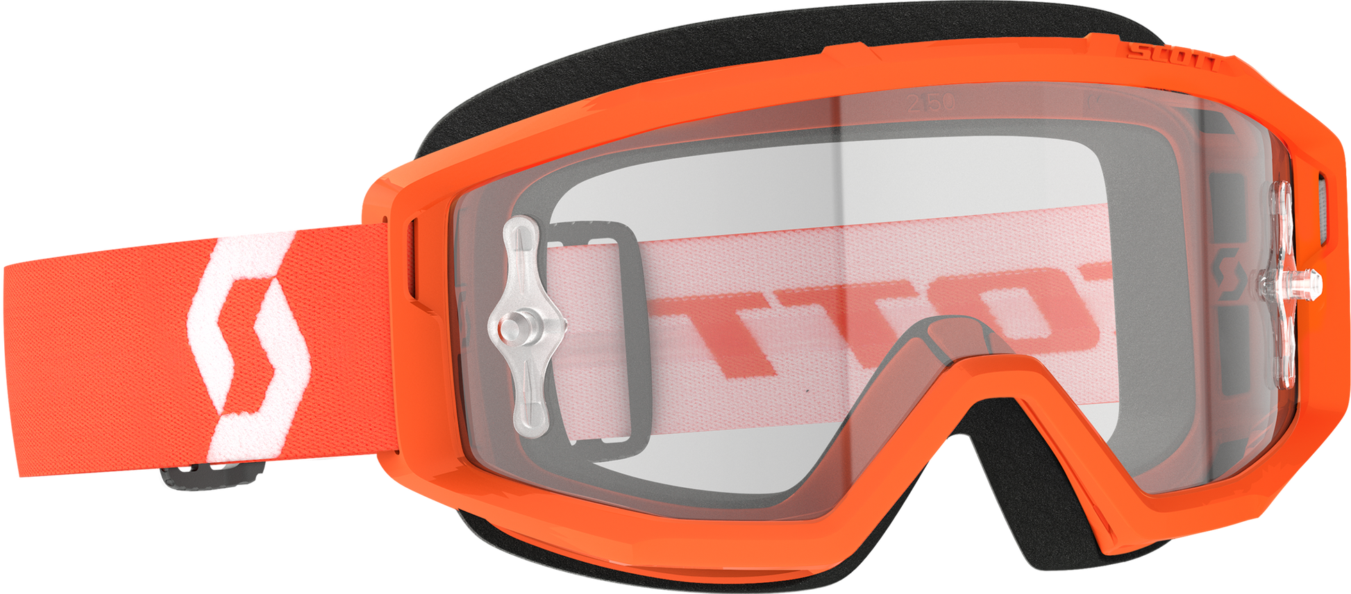 SCOTT Primal Goggle Orange/White Clear Works with Anti-Fog Lens and Tear-Off Posts
