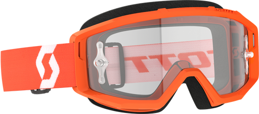SCOTT Primal Goggle Orange/White Clear Works with Anti-Fog Lens and Tear-Off Posts