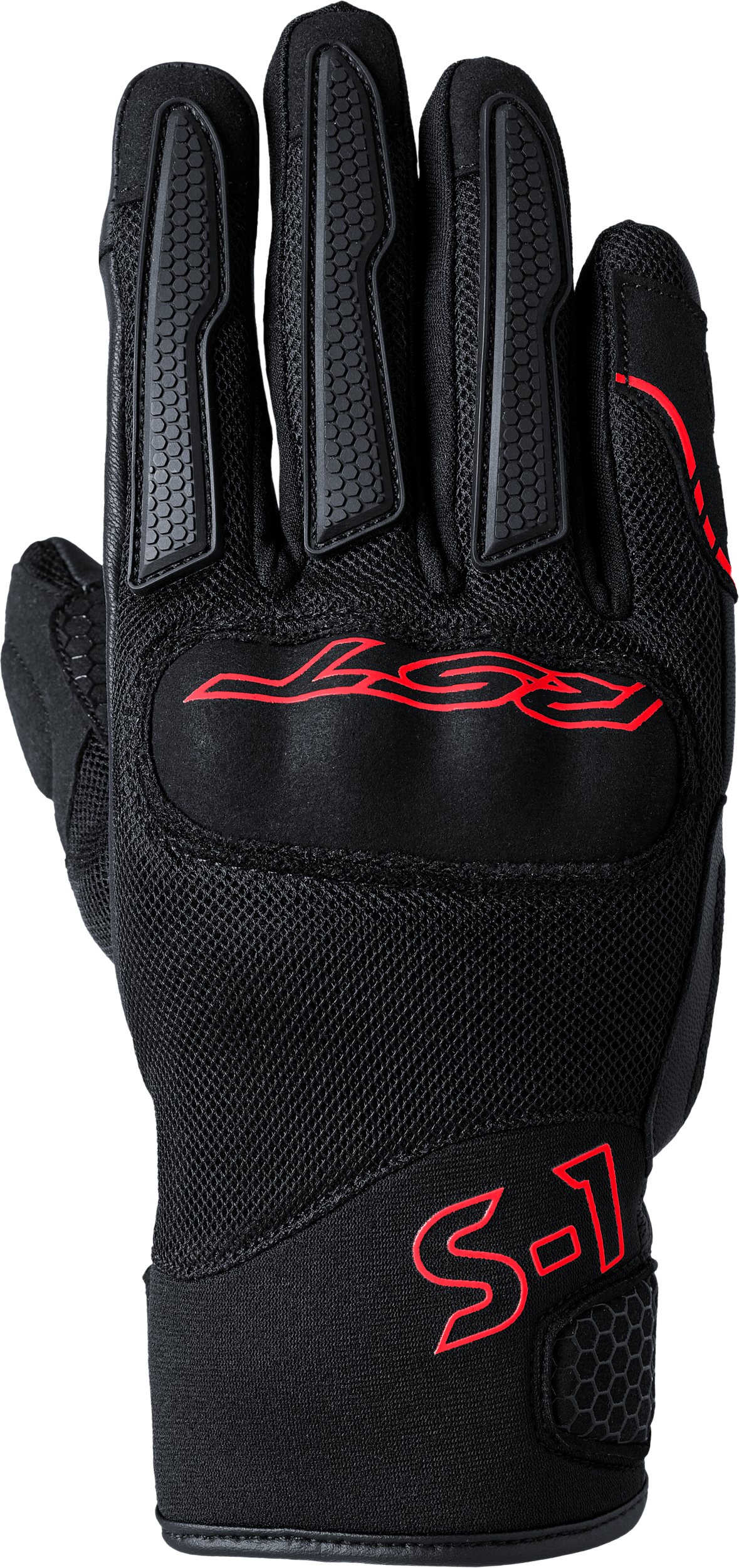 RST S1 Mesh Ce Glove Black/Red Large - Comfortable and Durable Safety Gear