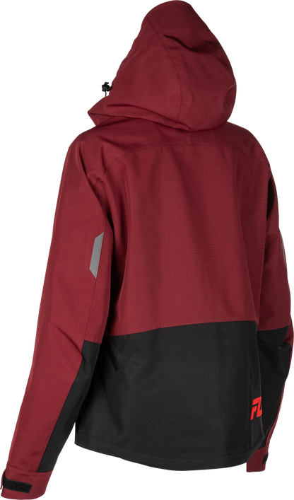 Fly Racing Women's Carbon Jacket Merlot and Red, Size 2X