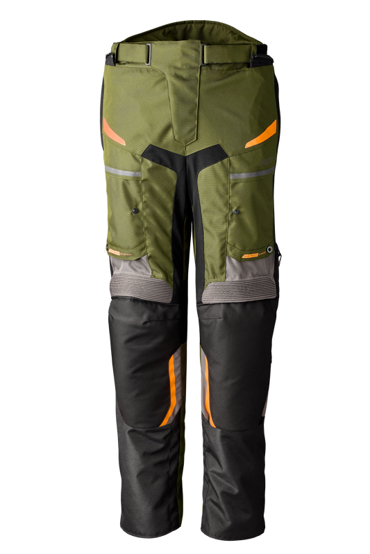RST Maverick Evo CE Jean Khaki/Grey/Orange Textile Motorcycle Pants with CE Certification