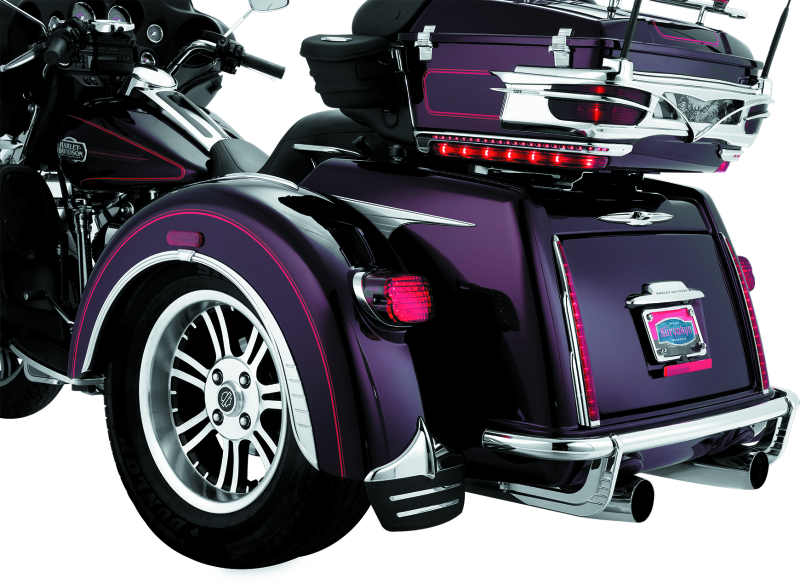 Kuryakyn Rear Bumper Accents for Harley Davidson Trike - Chrome, Part #kur7223